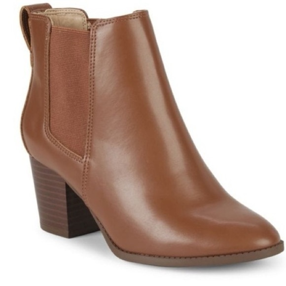 Pure Navy Shoes - Pure Navy Weller Brown Faux Leather Booties, 9 NWOT